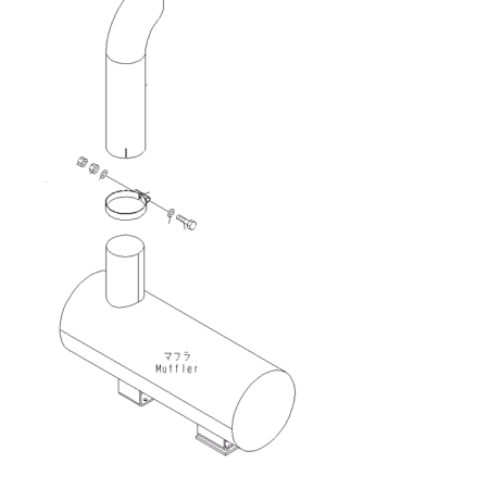 KOMATSU - WA430-6 - Wheel loader - EXHAUST MUFFLER 
