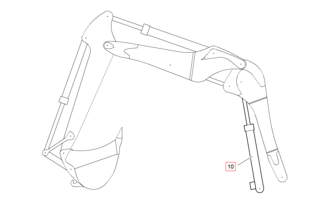 LIEBHERR - A309 - Pelle à pneus - verin