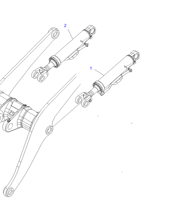 KOMATSU - WA430-6 - Chargeur à pneus - VERIN LEVAGE BRANCARD 