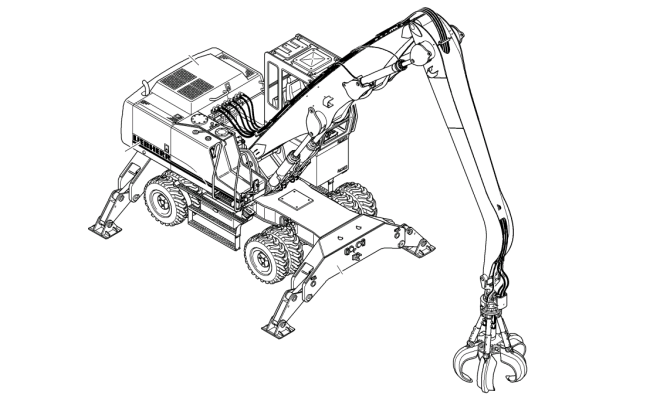 LIEBHERR - A934B LI - Pelle à pneus